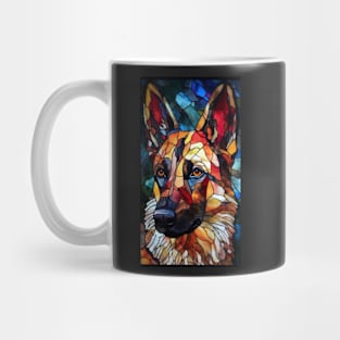 Stained Glass Style German Shepherd Dog Mug